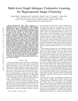 Multi-level Graph Subspace Contrastive Learning for Hyperspectral Image
  Clustering