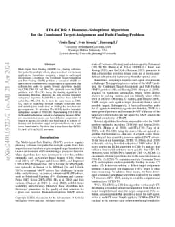 ITA-ECBS: A Bounded-Suboptimal Algorithm for the Combined
  Target-Assignment and Path-Finding Problem