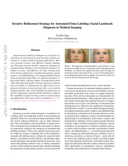 Iterative Refinement Strategy for Automated Data Labeling: Facial
  Landmark Diagnosis in Medical Imaging