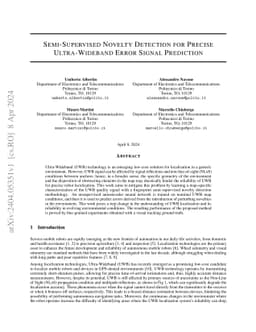 Semi-Supervised Novelty Detection for Precise Ultra-Wideband Error
  Signal Prediction