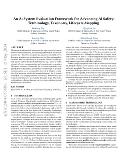 An AI System Evaluation Framework for Advancing AI Safety: Terminology,
  Taxonomy, Lifecycle Mapping