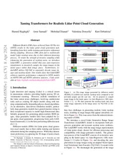Taming Transformers for Realistic Lidar Point Cloud Generation