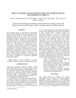 Impact of LiDAR visualisations on semantic segmentation of
  archaeological objects