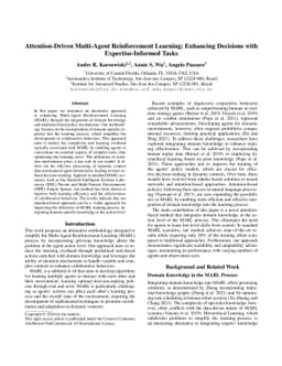 Attention-Driven Multi-Agent Reinforcement Learning: Enhancing Decisions
  with Expertise-Informed Tasks