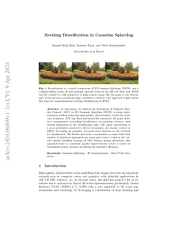 Revising Densification in Gaussian Splatting