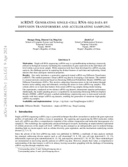 scRDiT: Generating single-cell RNA-seq data by diffusion transformers
  and accelerating sampling