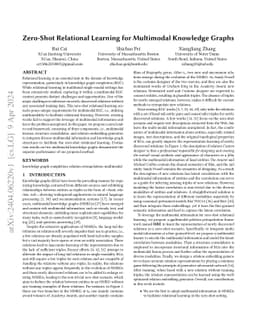 Zero-Shot Relational Learning for Multimodal Knowledge Graphs