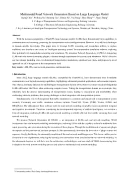 Multimodal Road Network Generation Based on Large Language Model