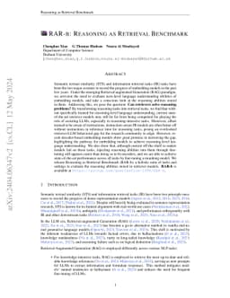 RAR-b: Reasoning as Retrieval Benchmark