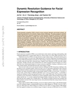 Dynamic Resolution Guidance for Facial Expression Recognition
