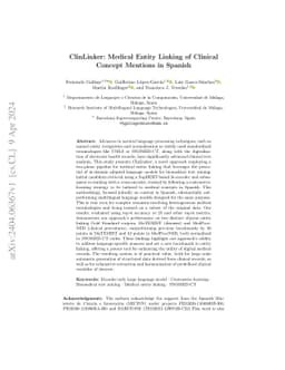 ClinLinker: Medical Entity Linking of Clinical Concept Mentions in
  Spanish