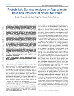Efficient Training of Probabilistic Neural Networks for Survival
  Analysis