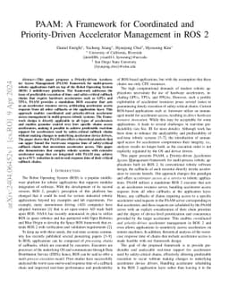 PAAM: A Framework for Coordinated and Priority-Driven Accelerator
  Management in ROS 2