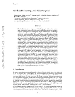 Visually Descriptive Language Model for Vector Graphics Reasoning