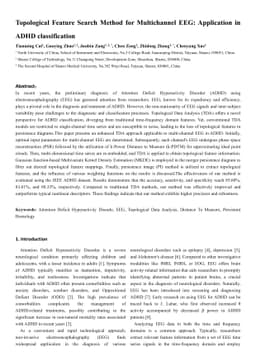 Topological Feature Search Method for Multichannel EEG: Application in
  ADHD classification