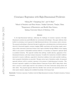 Covariance Regression with High-Dimensional Predictors