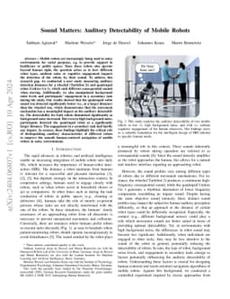 Sound Matters: Auditory Detectability of Mobile Robots