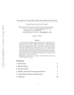 Formation-Controlled Dimensionality Reduction