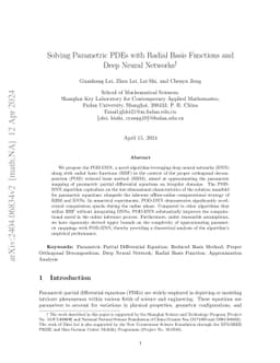 Solving Parametric PDEs with Radial Basis Functions and Deep Neural
  Networks