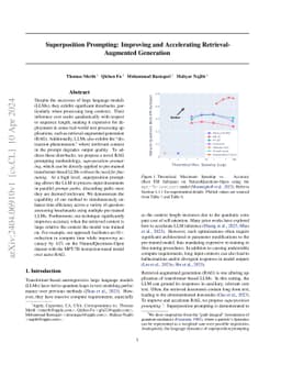 Superposition Prompting: Improving and Accelerating Retrieval-Augmented
  Generation