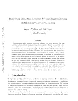 Improving prediction accuracy by choosing resampling distribution via
  cross-validation