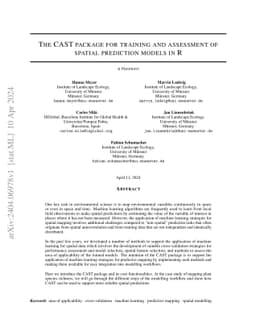 The CAST package for training and assessment of spatial prediction
  models in R
