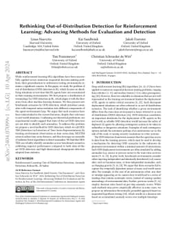 Rethinking Out-of-Distribution Detection for Reinforcement Learning:
  Advancing Methods for Evaluation and Detection