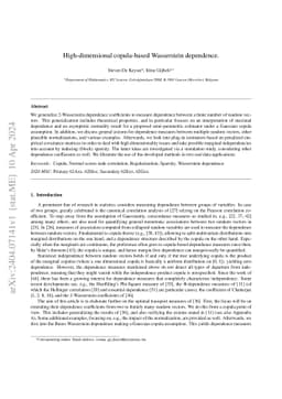 High-dimensional copula-based Wasserstein dependence