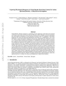 Exploring Physiological Responses in Virtual Reality-based Interventions
  for Autism Spectrum Disorder: A Data-Driven Investigation