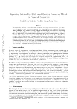 Improving Retrieval for RAG based Question Answering Models on Financial
  Documents
