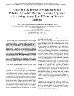 Unveiling the Impact of Macroeconomic Policies: A Double Machine
  Learning Approach to Analyzing Interest Rate Effects on Financial Markets