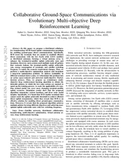Collaborative Ground-Space Communications via Evolutionary
  Multi-objective Deep Reinforcement Learning