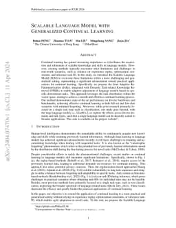 Scalable Language Model with Generalized Continual Learning