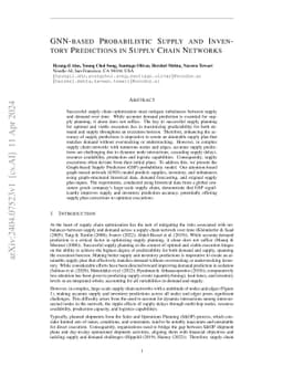 GNN-based Probabilistic Supply and Inventory Predictions in Supply Chain
  Networks