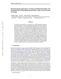 Decomposing Label Space, Format and Discrimination: Rethinking How LLMs
  Respond and Solve Tasks via In-Context Learning