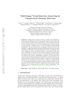 Multi-Image Visual Question Answering for Unsupervised Anomaly Detection