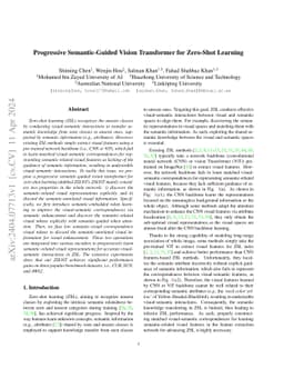 Progressive Semantic-Guided Vision Transformer for Zero-Shot Learning
