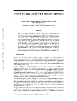 Monte Carlo Tree Search with Boltzmann Exploration