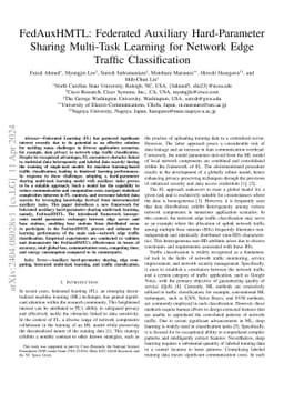 FedAuxHMTL: Federated Auxiliary Hard-Parameter Sharing Multi-Task
  Learning for Network Edge Traffic Classification