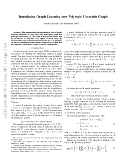 Introducing Graph Learning over Polytopic Uncertain Graph