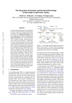 The Integration of Semantic and Structural Knowledge in Knowledge Graph
  Entity Typing