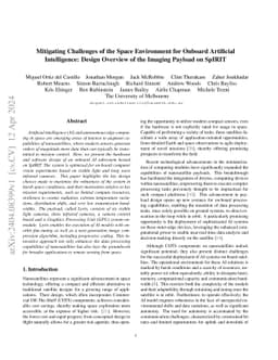 Mitigating Challenges of the Space Environment for Onboard Artificial
  Intelligence: Design Overview of the Imaging Payload on SpIRIT