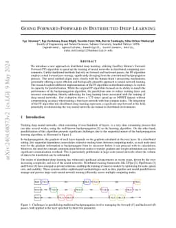 Going Forward-Forward in Distributed Deep Learning