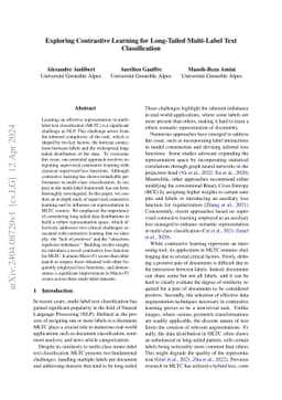 Exploring Contrastive Learning for Long-Tailed Multi-Label Text
  Classification