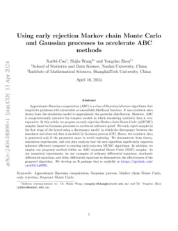 Using early rejection Markov chain Monte Carlo and Gaussian processes to
  accelerate ABC methods