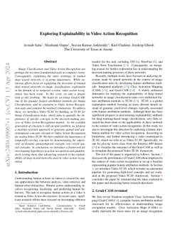 Exploring Explainability in Video Action Recognition