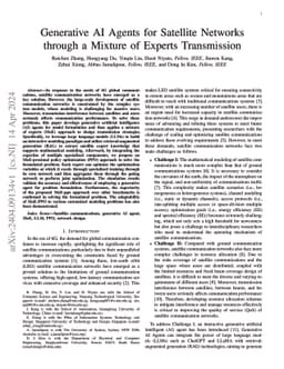 Generative AI Agents with Large Language Model for Satellite Networks
  via a Mixture of Experts Transmission