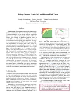 Utility-Fairness Trade-Offs and How to Find Them