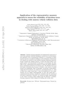 Application of the representative measure approach to assess the
  reliability of decision trees in dealing with unseen vehicle collision data