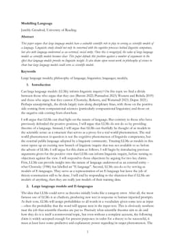 Modelling Language